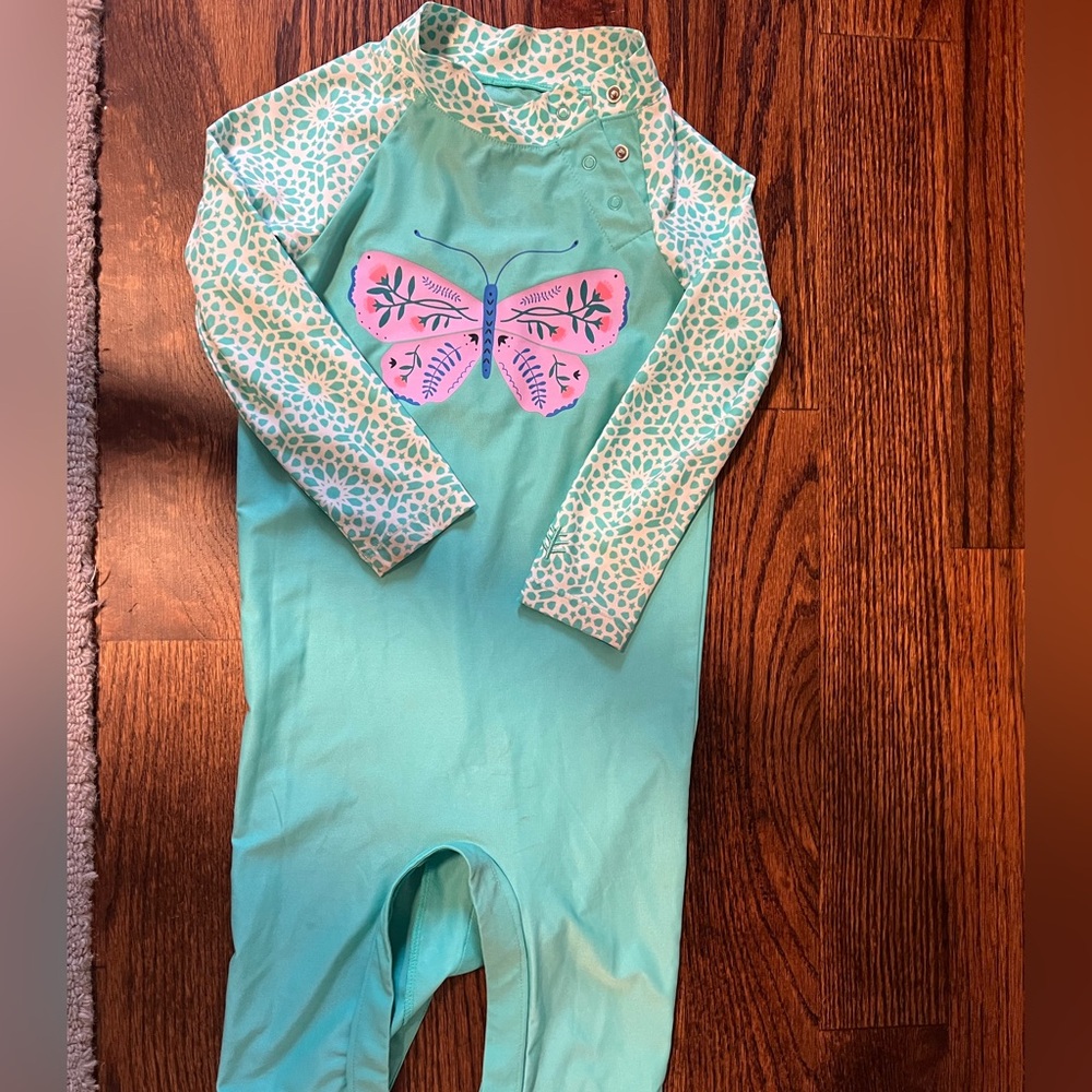 Coolibar Baby Beach One Piece Swimsuit 18-24 months EUC